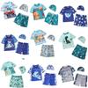Children's 3-Piece Dinosaur Shark Swimsuit Set for Boys and Toddlers