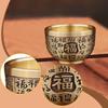 Copper Treasure Basin Bowl Decorative Collectible Table Centerpiece Feng Shui Decor Fortune Ornament