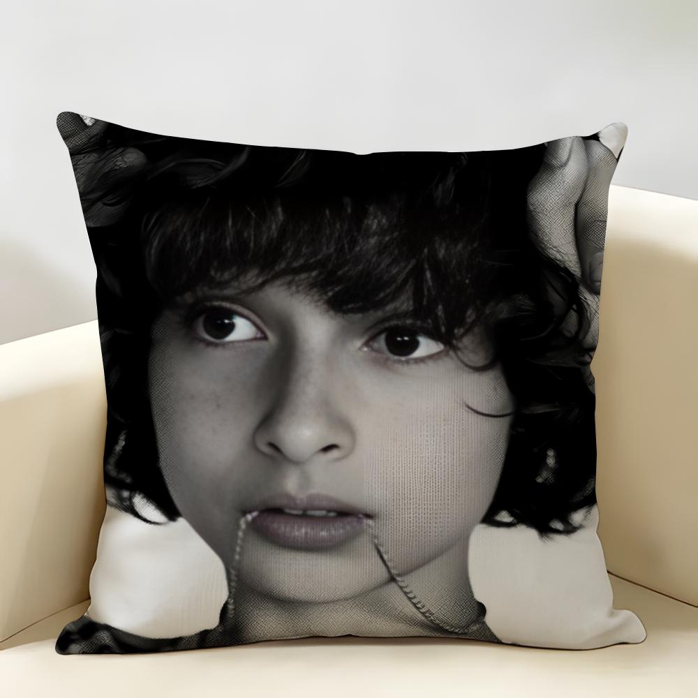Actor FFinn WWolfhard Cushion Cover Natural Linen Organic Fabric DoubleSided Printing Room Sofa Decor Pillow Case