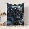 1pc Black Panther Print Blanket Lightweight Blanket Throw Blanket For Sofa, Bed, Travel, Camping, Livingroom, Office, Couch, Chair yy251010051