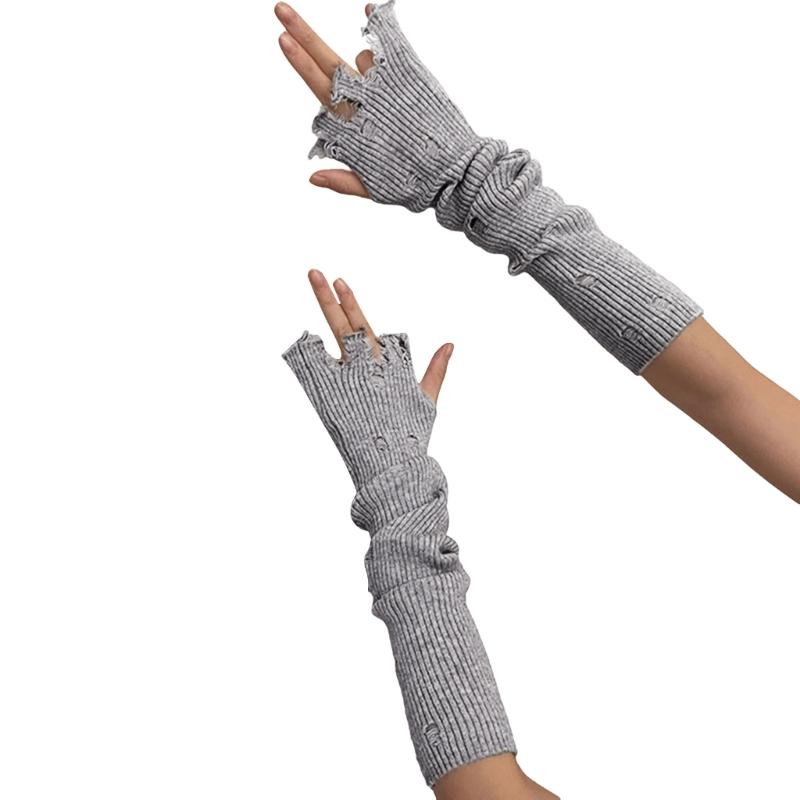 

Knitting Long Gloves for Women 2000s Cool Girls Casual Decorative Arm Sleeves