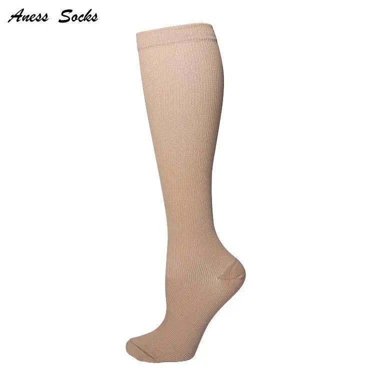 Copper Knee High Compression Socks 15-20mmHg Graduated Support – 1/2 Pairs for Men Women, Varicose Relief & Anti Fatigue