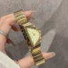 Irregular Niche Women's Watch Gold Chain Elegant Luxury Ladies' Wristwatch Fashion Jewelry Half-Moon Dial Quartz Watch Wedding