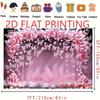 2D Pink Butterfly Balloon Backdrop, Fairy Girl Birthday Party Photography Background