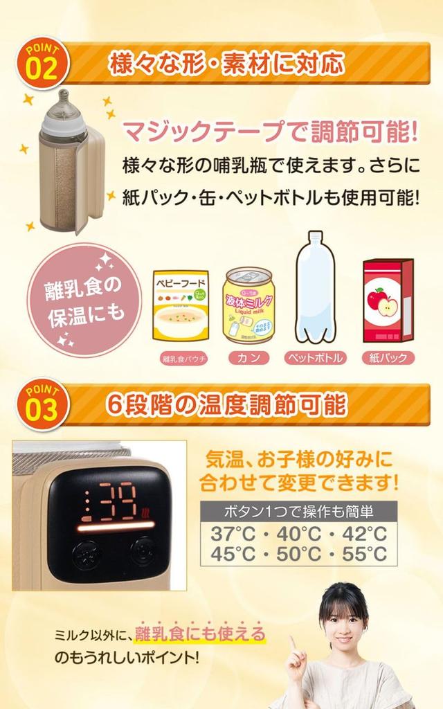 Cordless Milk Warmer and Baby Bottle Warmer with a 6-month Warranty. [A Great Companion for Moms On the Go] Built-in Battery, Portable, and Midwife-re