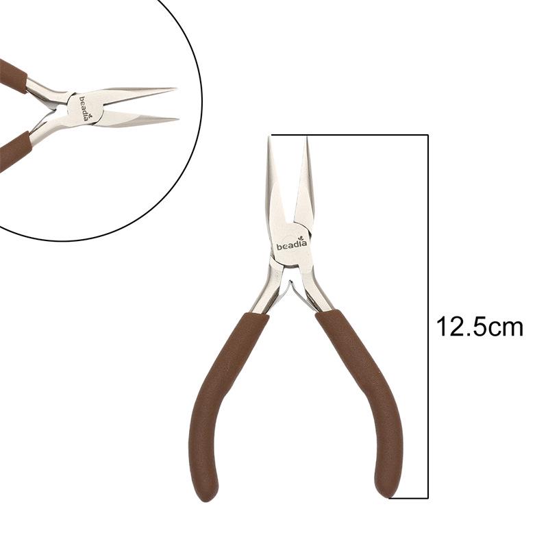 "Handmade Pink Needle-Nose Pliers: Multi-Function Jewelry Tool for Beading and Winding"
