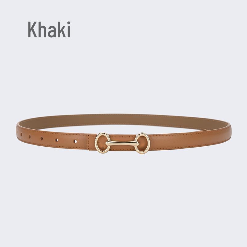 Damen Einfacher Echtleder Mode Gürtel - Vielseitig für Jeans, Hosen und Kleider