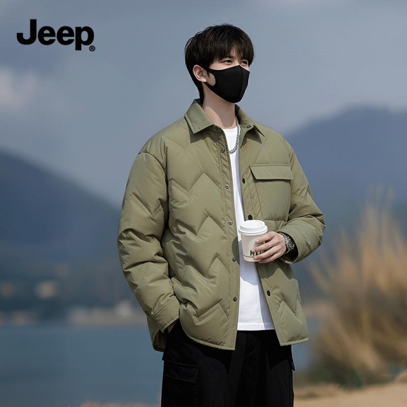 JEEP Men s Lightweight Shirt-Style Down Jacket XL
