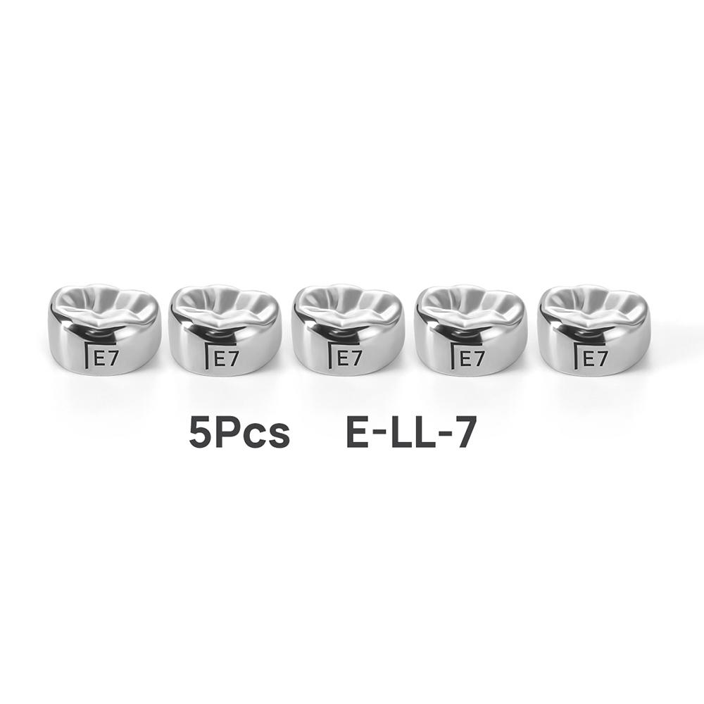 5Pcs Dental Crowns Preformed Metal Crown Stainless Steel Temporary Crowns Dentistry Orthodontic Material Therapy Tools