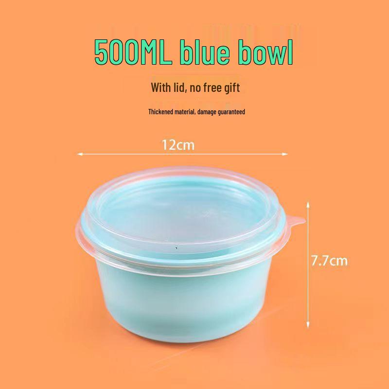 Round High-Grade Takeout Bowl for Ice Jelly, Taro Balls, Grass Jelly, Sago, and Fruit Salad.