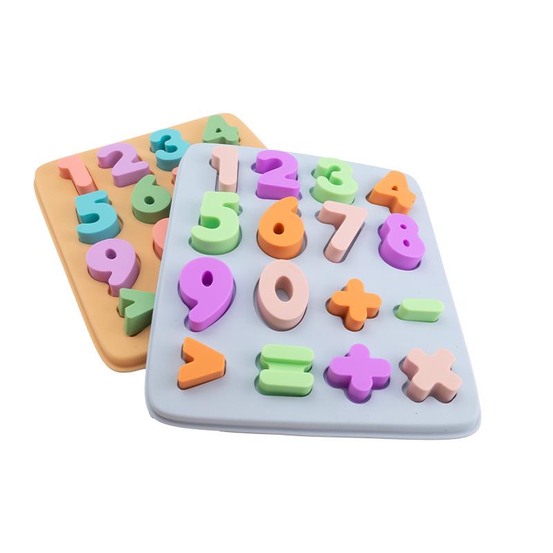 Silicone Educational Puzzle Toy for Kids - Number & Shape Learning