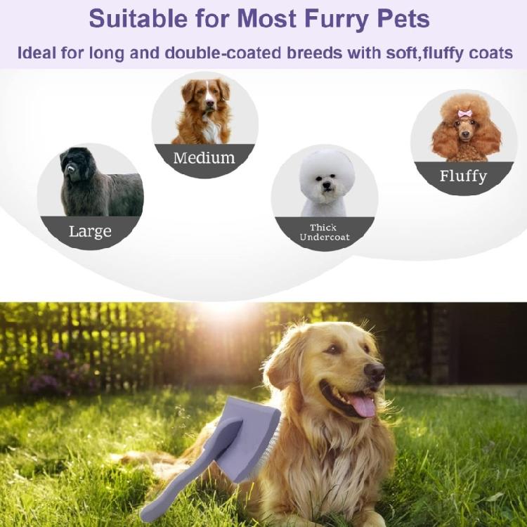 Dog Cats Grooming Comb With AntiFatigue Handle ABS Construction Slicker Brush For Daily Coat Care And Mat Prevention