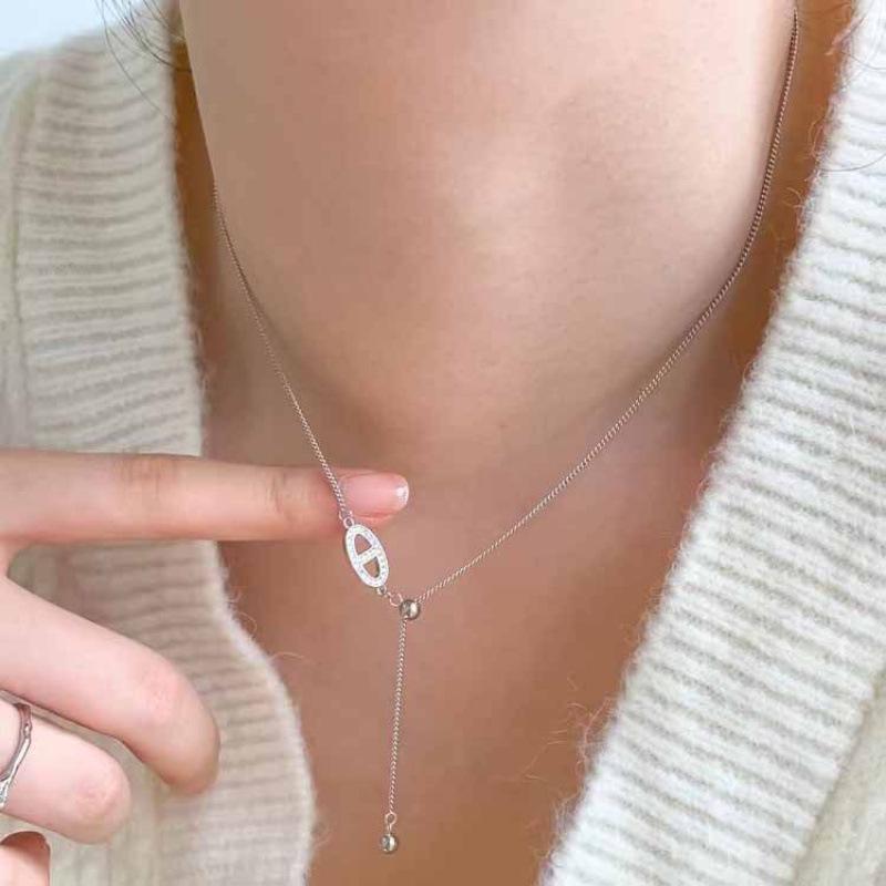 2023 Hot Trend Pig Nose Clavicle Necklace - Women s Cool Niche High-End Accessory