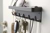 Yamazaki Magnetic Key Hook & Tray, Black, Approx. W24.5 x D4.5 x H6cm, Smart, Key and Seal Storage, Product Code: 2755