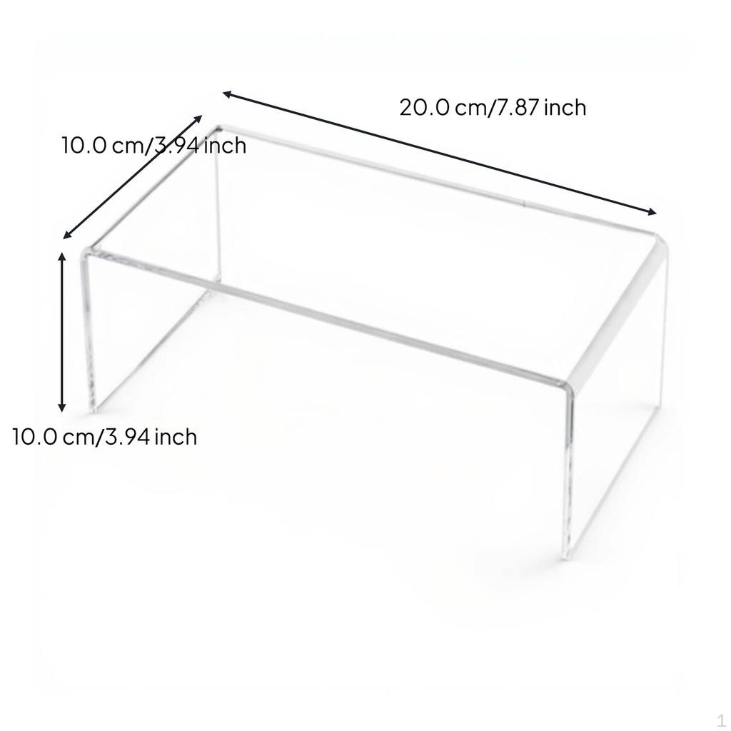 Acrylic UShaped Display Shelf, Transparent Desktop Organizer, MultiPurpose Storage Rack