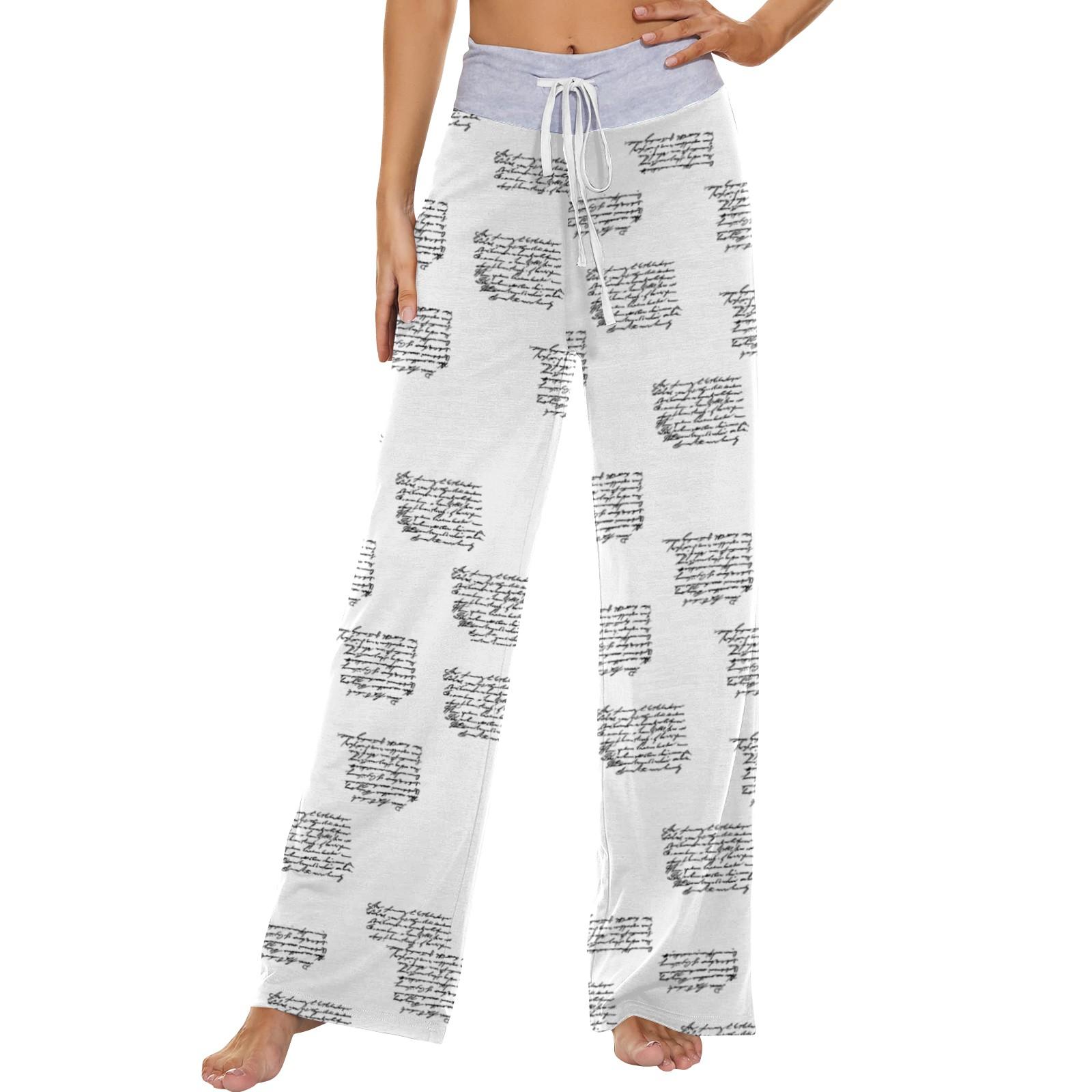 

Женские модные повседневные удобные пижамные брюки с принтом и широкими штанинами на шнурке XXL