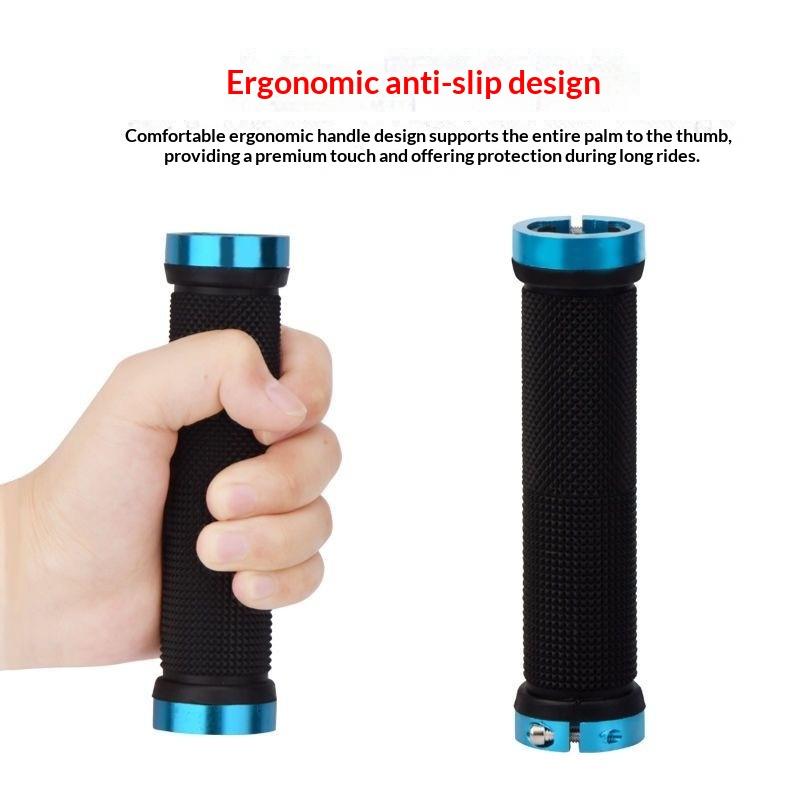 Double Lock On Bike Handlebar Grip 1Pair for Folding Bicycles Non-Slip Plastic for Safe Riding