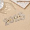 Stylish Open Ended Ring Set with Rhinestones Adjustable 2025 Digital Combination Finger Ring New Year Accessories