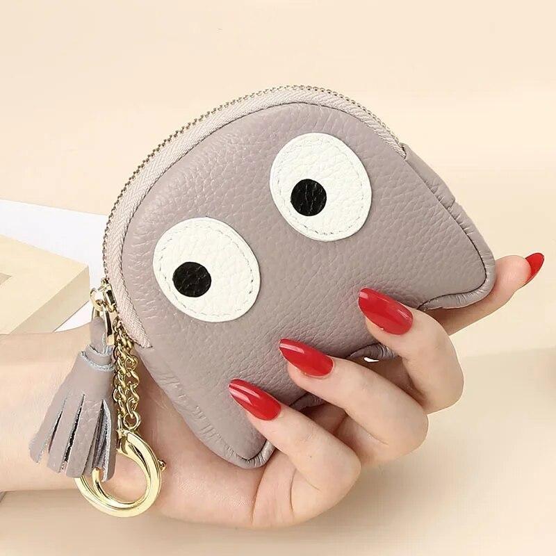 Cartoon Cute Coin Purse Leather Coin Purse Mini Niche Design Korea Ins Soft First Leather Coin Purse Girls Nice Gift