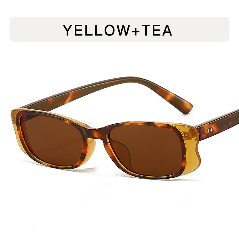 European American Style Woman Sun Glasses Rectangle Shape Anti-glare Sunglasses Men Driving Travelling Sunglasses