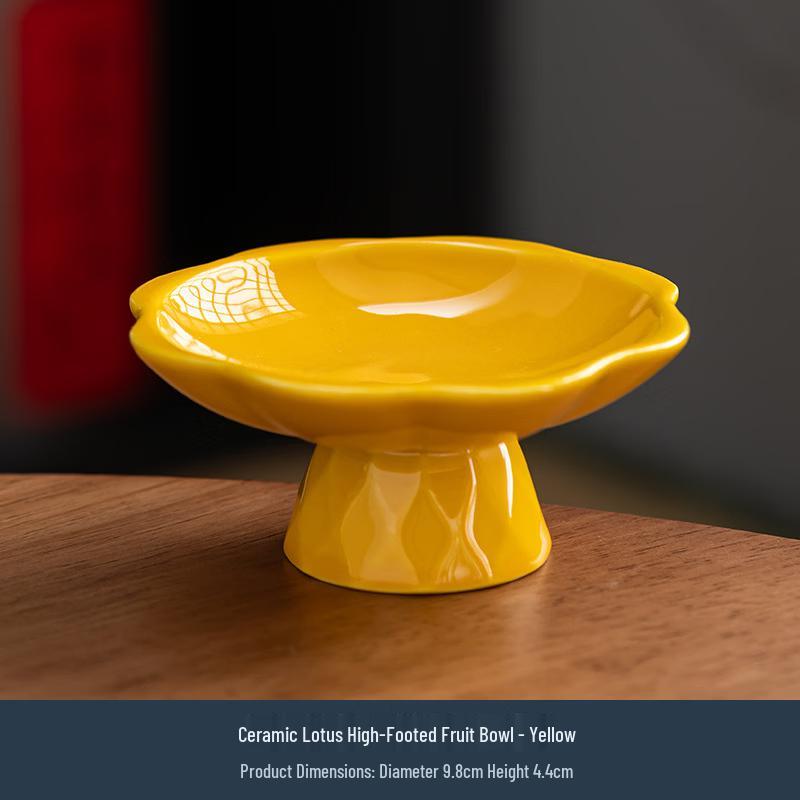 Ceramic Chinese High-Footed Tea Snack Plate