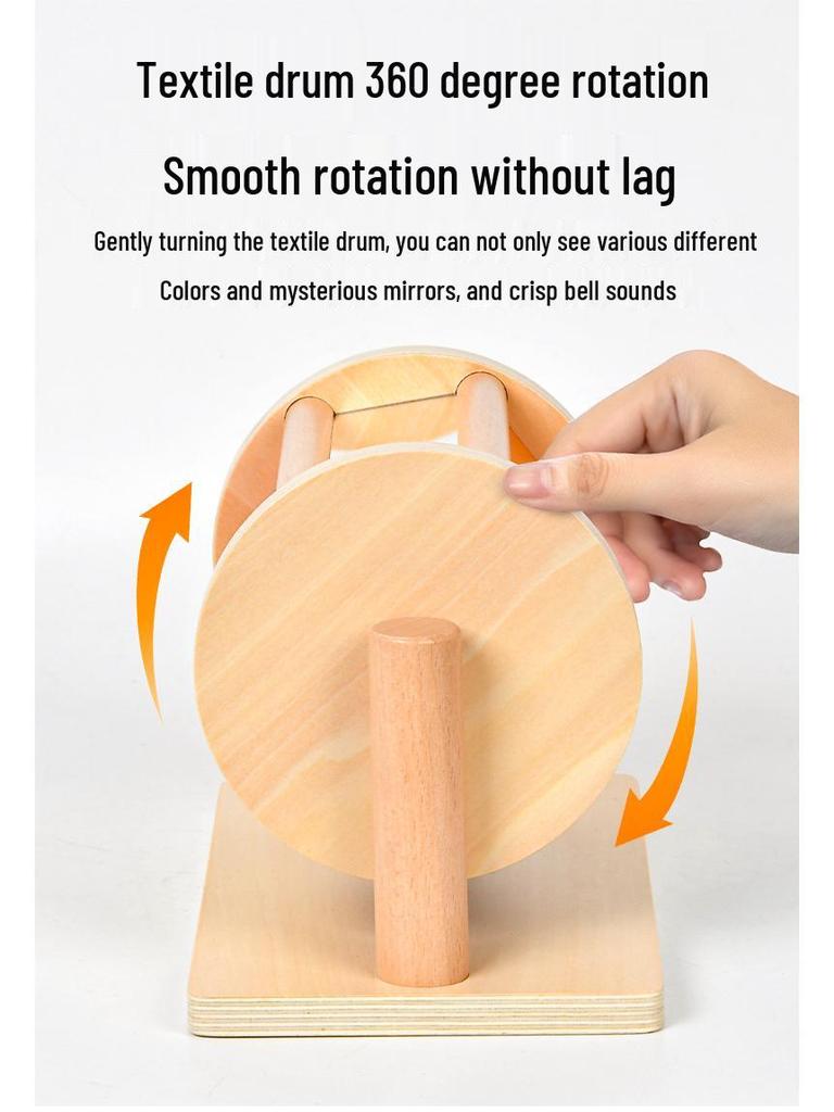 Montessori Early Education Toy Set: Round Ball Coin Box, Object Permanence Drawer & Textile Drum for Toddlers 0-3 Years