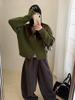Korean Color Block Stripe Hooded Cardigan for Women - Autumn/Winter Fashion