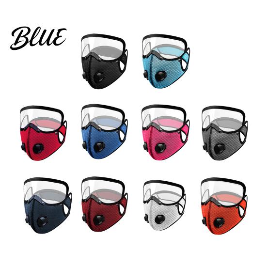 Lightweight Face Shield Cycling Mask with Eye Shield Breathing Valve