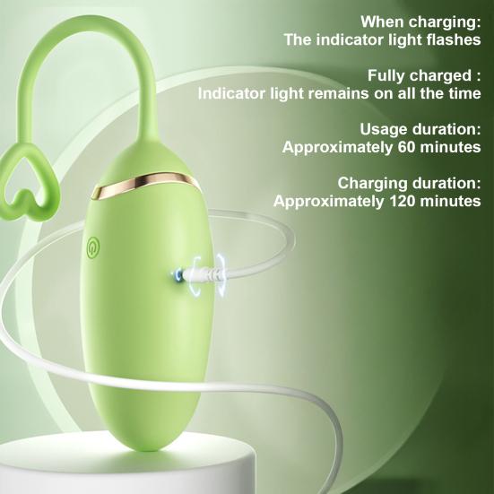 Silicone Remote Control Egg Vibrator 12 Vibration Levels Adjustable Portable USB Rechargeable Waterproof Cordless Vibrating Egg Stimulator Toy