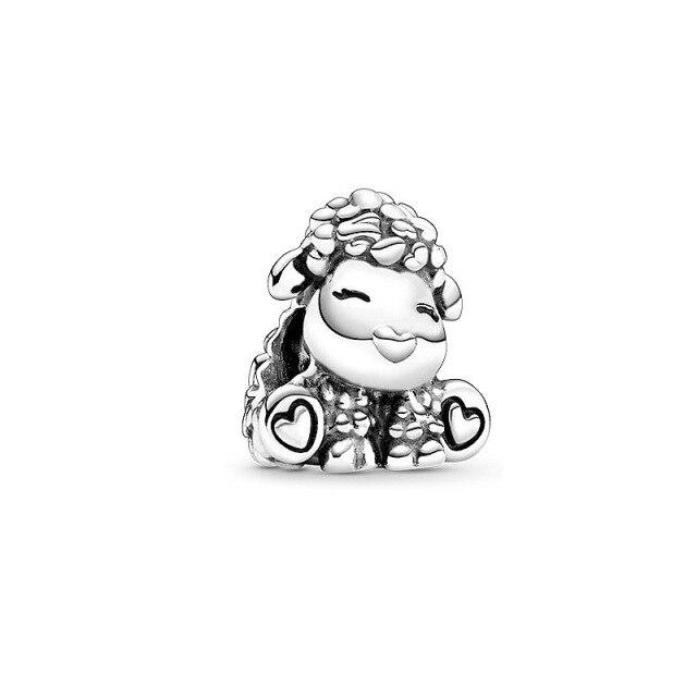 925 Sterling Silver Rose Gold Daisy Cactus Charm Beads Fit Original Fasion Charm Bracelet DIY Women's Jewelry Gift