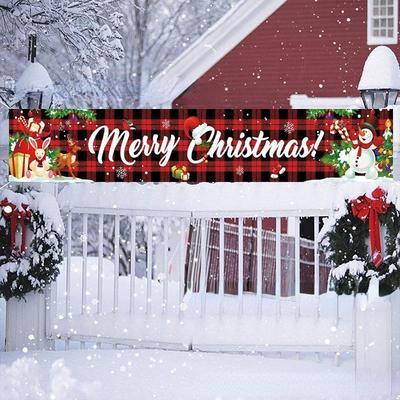 300cm Weihnachts-Outdoor-Banner-Flagge Frohe Weihnachten Dekoration für Zuhause Weihnachts-Ornament Geschenk Frohes Neues Jahr 2024