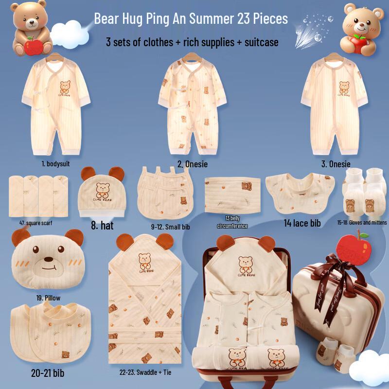 Youtongfang Pure Cotton Newborn Bodysuit Romper Gift Set
