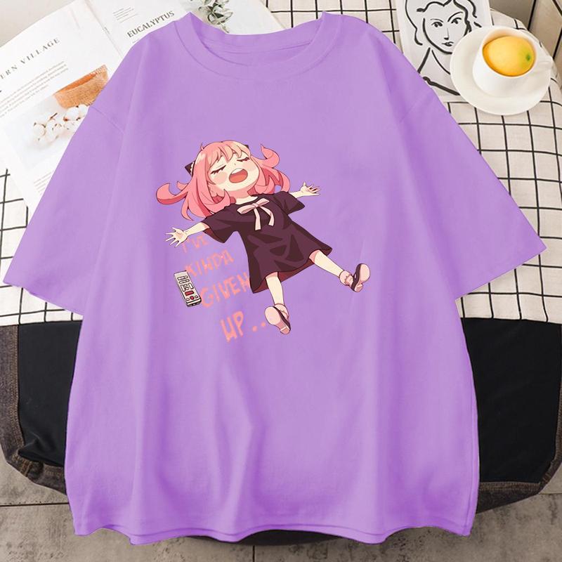 Funny Anime Anya Forger Printed T-shirts Fashion Women Men Summer Tee Shirt Unisex Casual Short Sleeve Round Neck Tops T-shirts