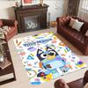 Bluey 149 Personalized Text Area Rug Design for Foyer Balcony Playrooms Dormitory Anti-slip Rug Decorate Offices Birthday/Christmas Gift