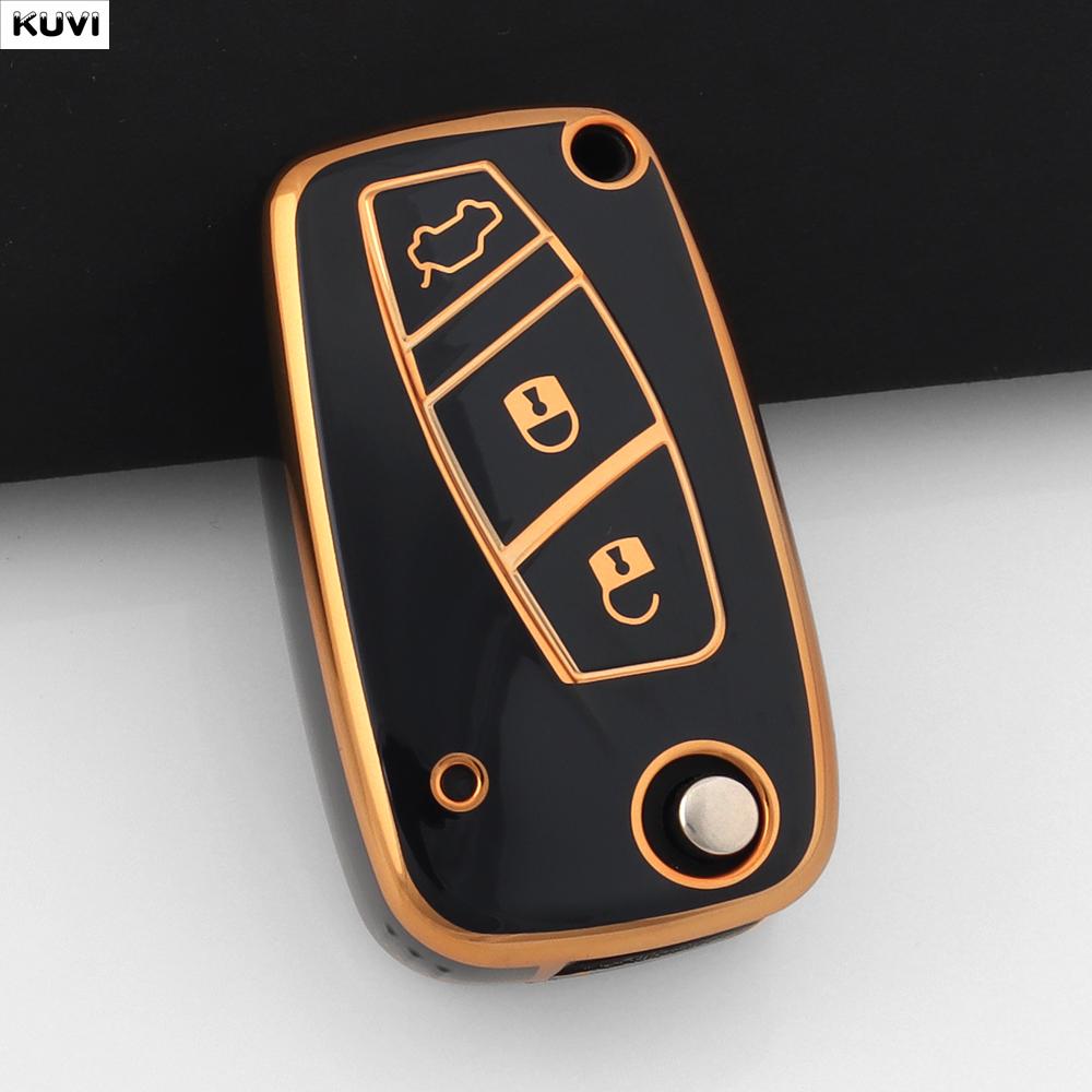 NEW Pink TPU Car Key Case Cover For FIAT 500 Panda Idea Stilo Ducato Punto Bravo Grande Minibus Doblo Protected Fob Accessories