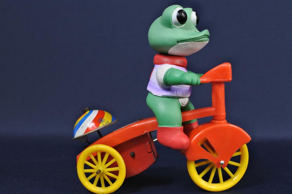 Vintage Masudaya Keroyon Tricycle Tin Toy with Box - Rare Showa Era Collectible