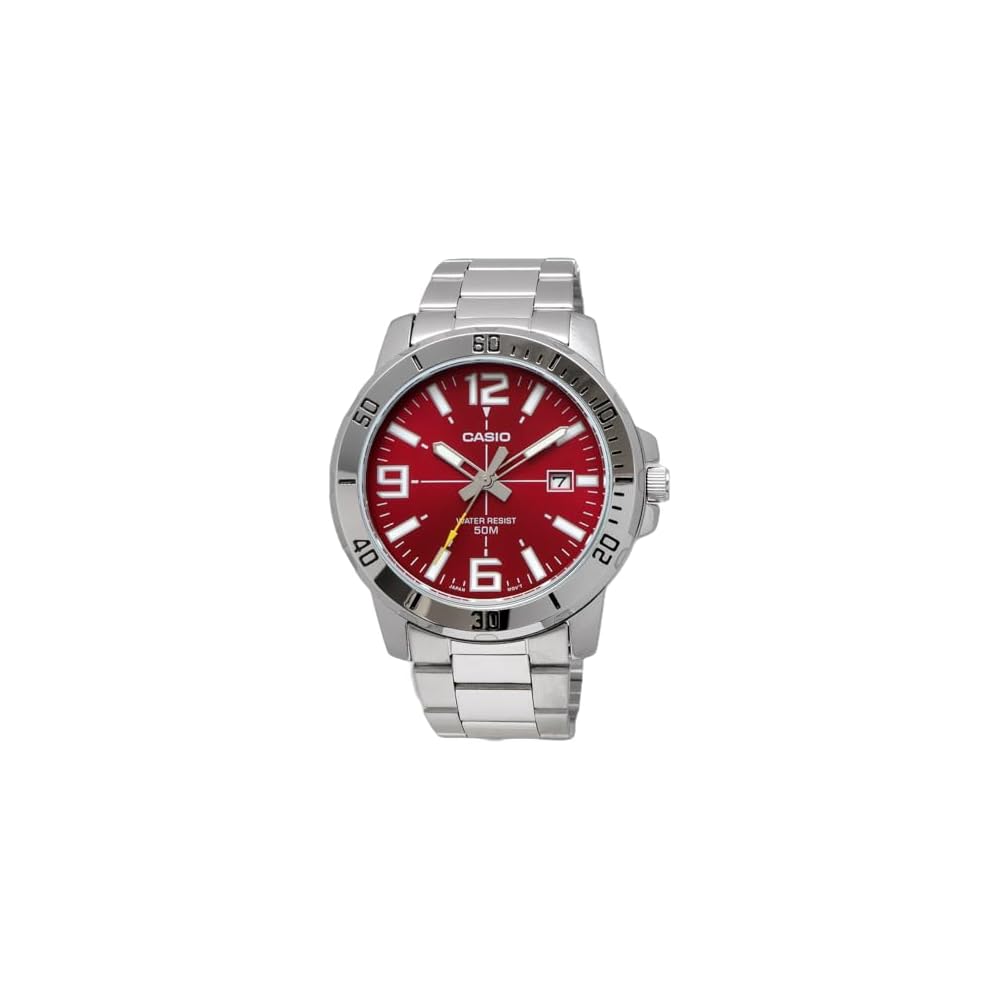 Casio Standard Analog Quartz Men's Watch MTP-VD01D-4BV Metal Band Red Imported Model