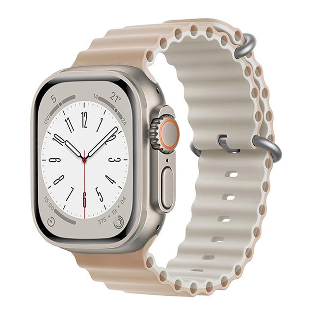 Strap for Apple Watch Series Ultra 8 7 6 3 Se 5 4 3 2 1 49mm 44mm 40mm 45mm 41mm 42mm 38mm Ocean Silicone Sport Watch Band