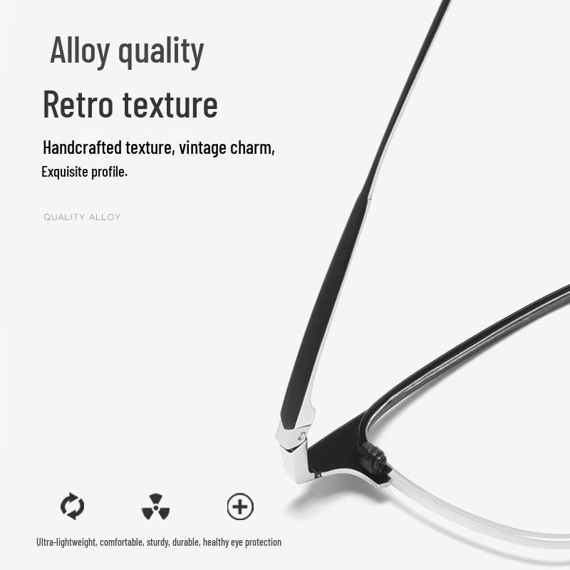 Rame de ochelari pentru bărbați, ultralegere, retro, cu jantă completă, din aliaj metalic, pentru lentile de prescripție