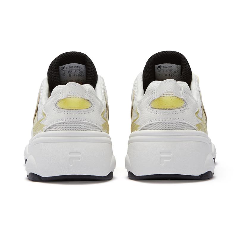Fila Fusion Windround Versatile Lace-Up Durable Low-Top Skate Shoes Women Sneakers White T12W432311FSB