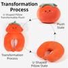 2 In 1 U-shaped Pillow Cartoon Soft Cute Fruit Neck Pillow Breathable Ergonomic Fruits Deformation Pillow Outdoor Activities