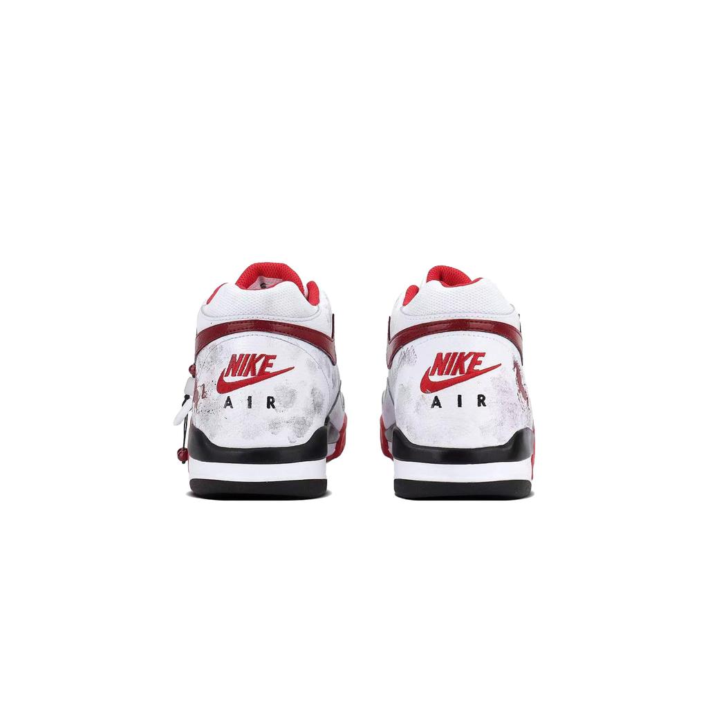 Nike Flight Legacy Vintage Basketball Shoes Men's Mid top White Red Black BQ4212-100
