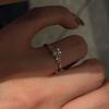 Novo Anel de Diamante Piscante Carta de Amor de Berlim: Design Aberto Elegante, Luxuoso e Versátil para Mulheres