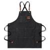 Canvas Denim Apron - Ideal for Barbers, Baking, Coffee, Gardening, and Restaurants.