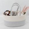 Baby Basket with a Divider for Baby Christening, Baby Registry Search, and Alphabet Design As a Newborn Gift.