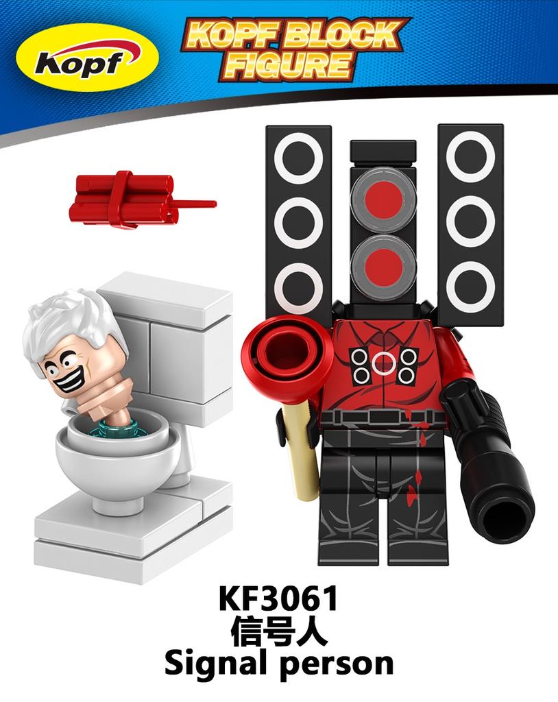Kf6203 Toilettenmann Sound TV-Überwachungssignal Ampel Baugruppe Baustein Spielzeugbeutel