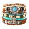 Bohemian DIY Beaded Bracelet for Women Handmade Turquoise Stone Jewelry Fashion Boho Chic Adjustable Anklet