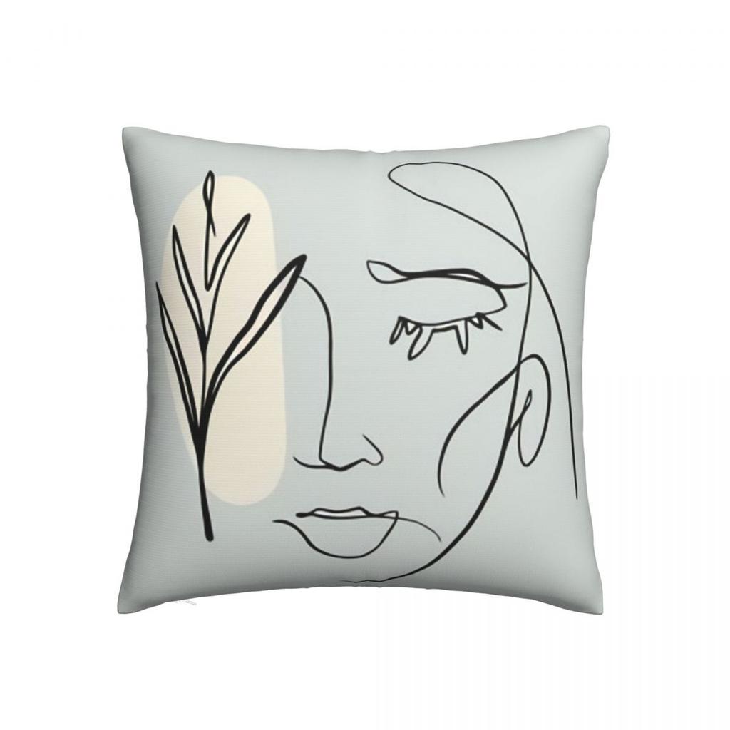 Aesthetic Abstract Matisse Poster Pillow Case Nordic Cushions for Sofa Line Face Coral Leaves Art Pillowcover Home Decor