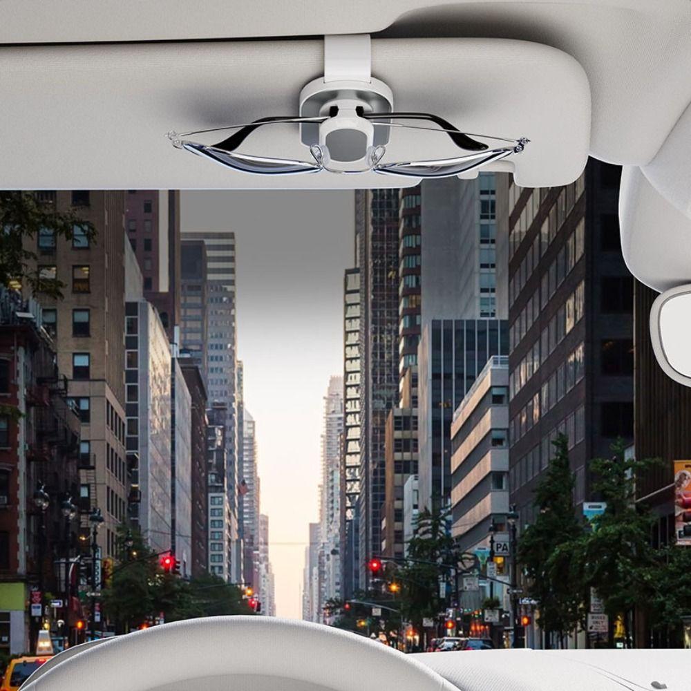 Clip-on Eyeglass Hanger Press Car Visor Accessory Convenient Auto Sunglasses Holder  Card