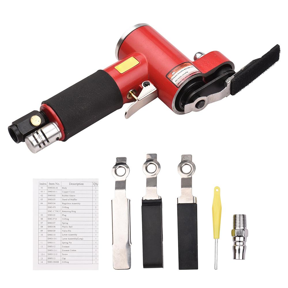 Straight Line Sander with 2 Sanding Pads Random Orbital Pneumatic Sander -operated Handheld Polisher Waxer for Auto Body Work Furniture Wo